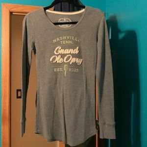 Grand ole opry long sleeve shirt gray